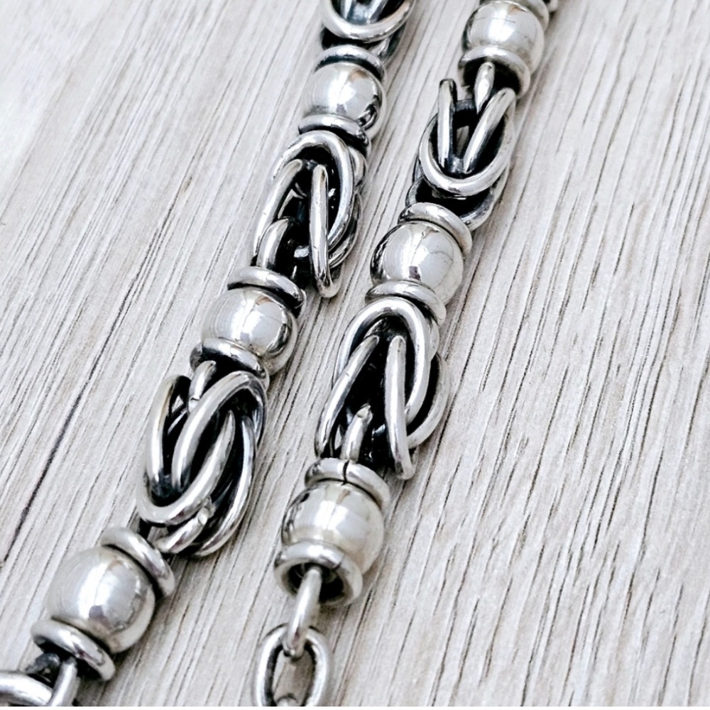 Silpada EXTREMELY Very Rare Silpada Sterling Silver Byzantine Toggle Necklace - Picture 4 of 5